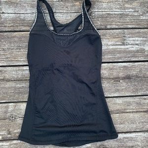 Never Worn NWOT Workout Tank With Mesh Details/Open Back, Xs